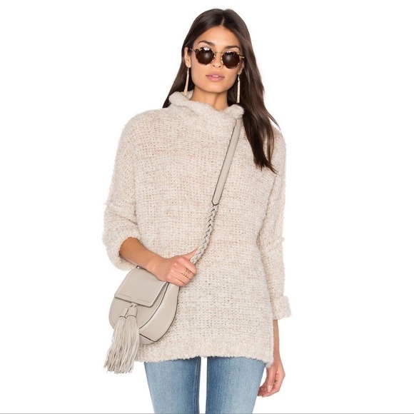 FREE PEOPLE Cream Alpaca Blend She’s All That Sweater - Picture 1 of 3